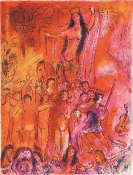 Estaban en cuarenta pares contemporáneo Marc Chagall Pinturas al óleo